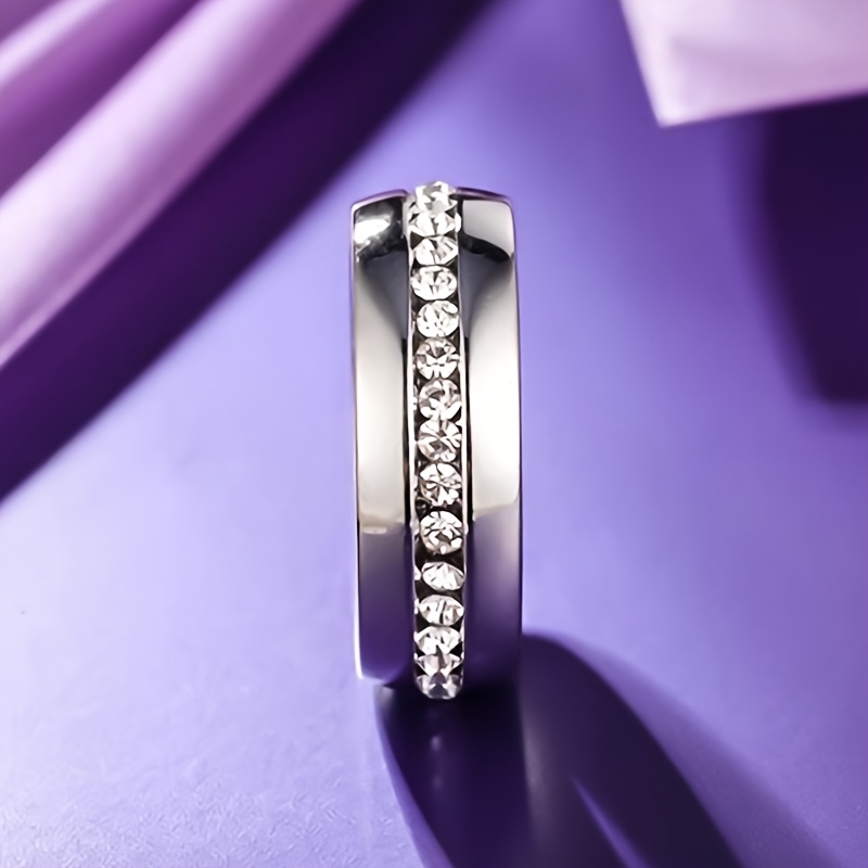 6mm Titanium Band w/ CZ 18K Gold Plated